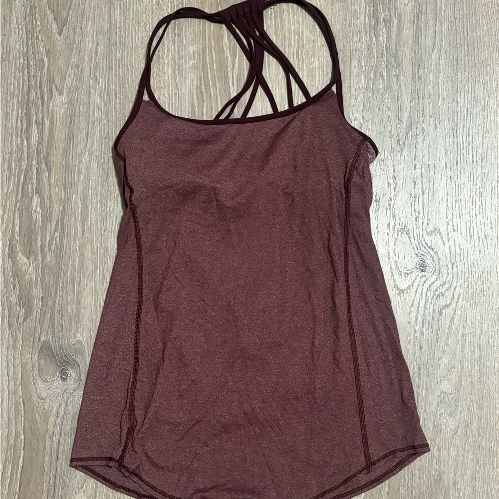Lululemon Women Purple Top Size 6 Built In Sports Bra